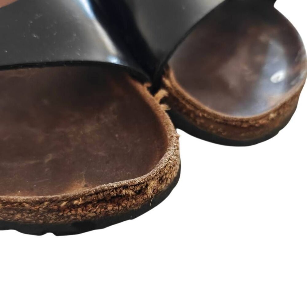 Birkenstock Patent Leather Slip On Sandals - Picture 5 of 12